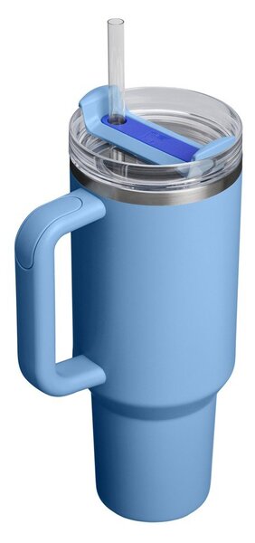 Kék rozsdamentes acél termosz szívószállal 1,18 l Quencher H2.O FlowState™ Tumbler Blue Sky – Stanley