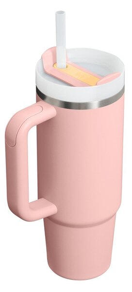 Barackszínű rozsdamentes acél termosz szívószállal 890 ml Quencher H2.O FlowState™ Tumbler Peach Rose – Stanley