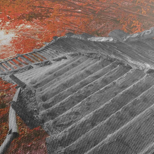 Kép - Lépcsők a természetben, narancssárga (120x50 cm)