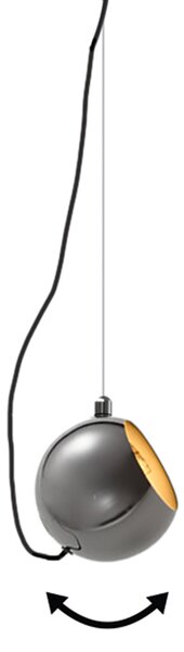 Design függőlámpa sötét króm 1 fázisú sínrendszerhez - Slimline Sara