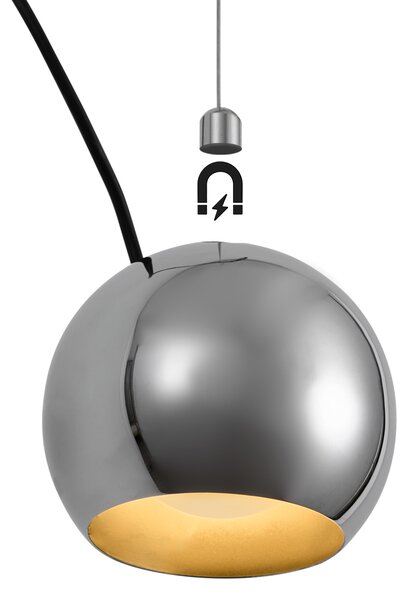 Design függőlámpa króm 1 fázisú sínrendszerhez - Slimline Sara