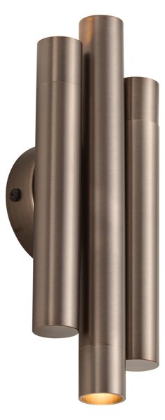 Modern fali lámpa sötét bronz 3-as - Pipes