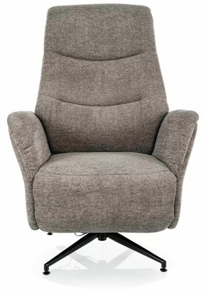 Nestor Raven Elektromos Relax Fotel Szürke Tkanina Fekete Fém Vázzal 360° Forgatható
