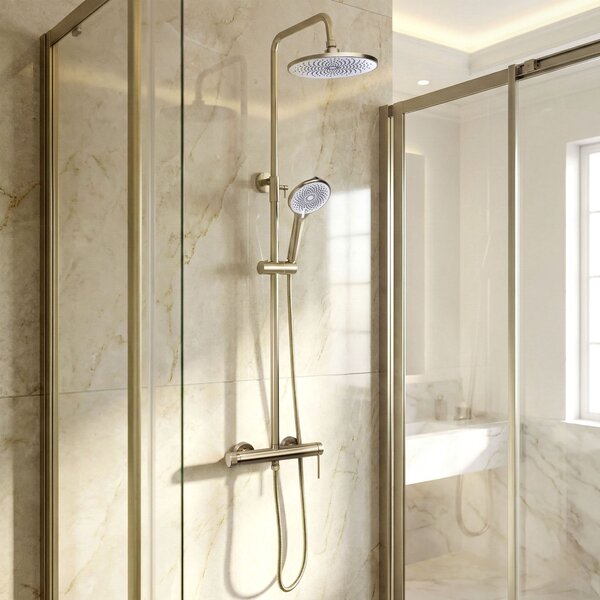 Kerek esőztető zuhanyfej REA JS-021 Gold Brush
