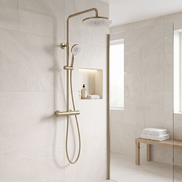 Kerek esőztető zuhanyfej REA JS-021 Gold Brush