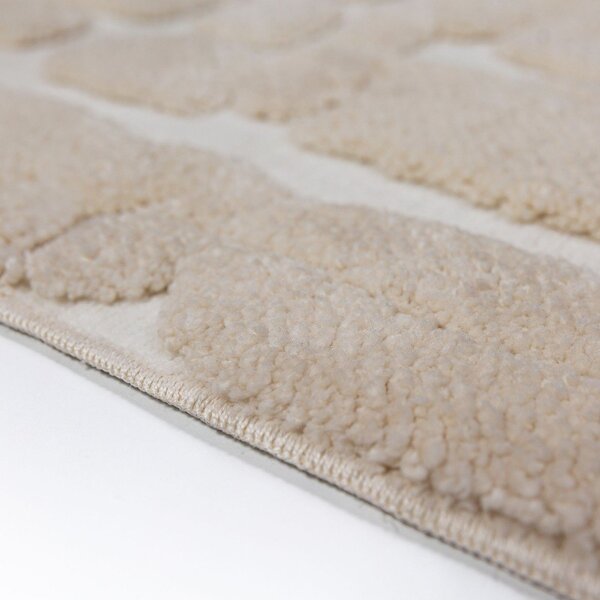 Krémszínű szőnyeg 133x190 cm Esra Cobbled – Flair Rugs
