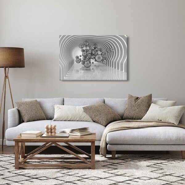 Kép - Fekete-fehér buborékok (90x60 cm)