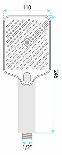 Zuhanyfej Rea JS-031 BRUSH GOLD