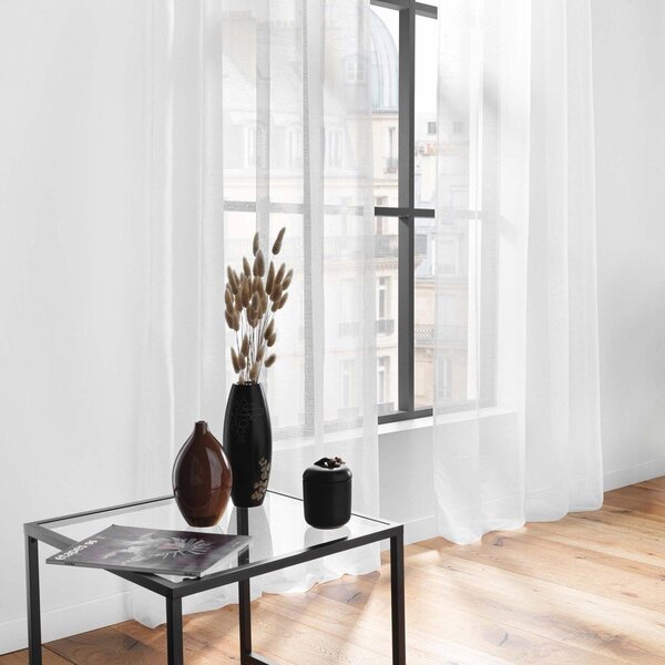 Fehér voile fényáteresztő függöny 140x240 cm Lissea – douceur d'intérieur