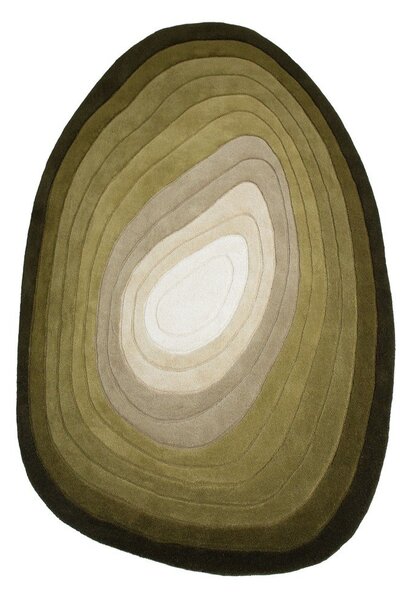 Zöld kézi szövésű gyapjú szőnyeg 160x230 cm Puddle Ombre – Flair Rugs