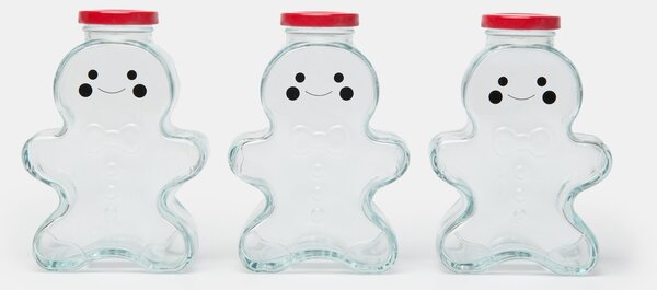 Sinsay - Üvegpalackok mézeskalács figura formában 3 darab - clear