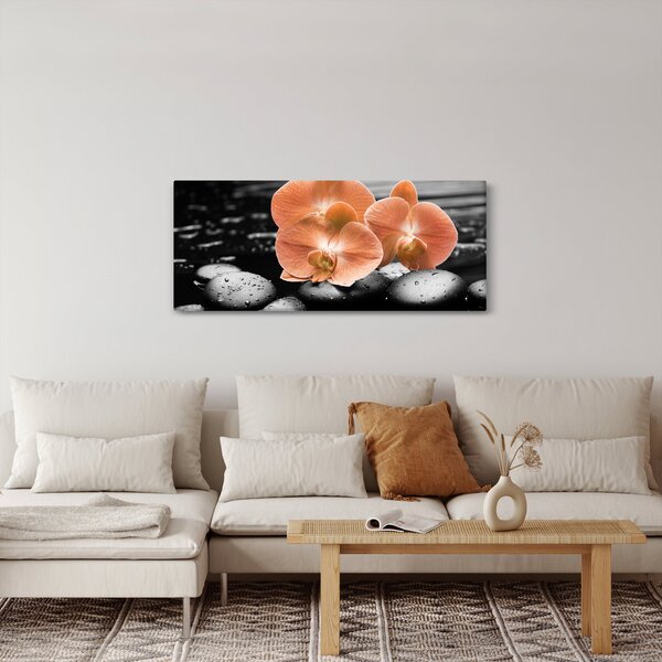 Kép - Narancssárga orchideák (120x50 cm)