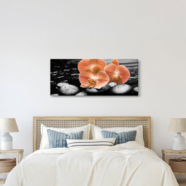 Kép - Narancssárga orchideák (120x50 cm)