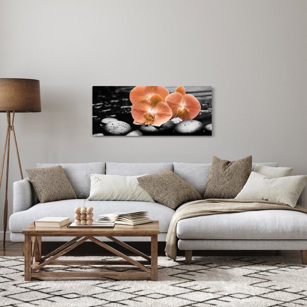 Kép - Narancssárga orchideák (120x50 cm)