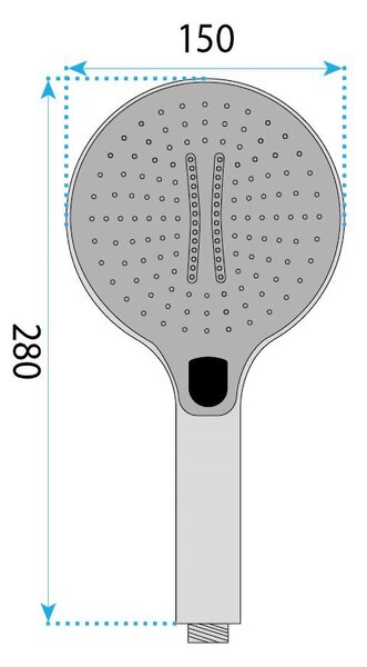 Rea JS-033 Brush Copper zuhanyfej