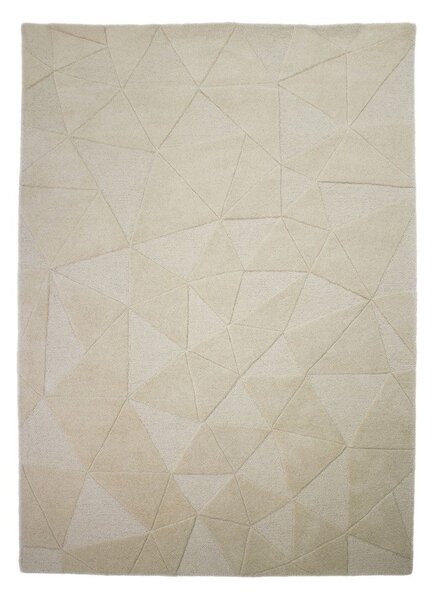 Bézs kézi szövésű gyapjú szőnyeg 120x170 cm Shard – Flair Rugs