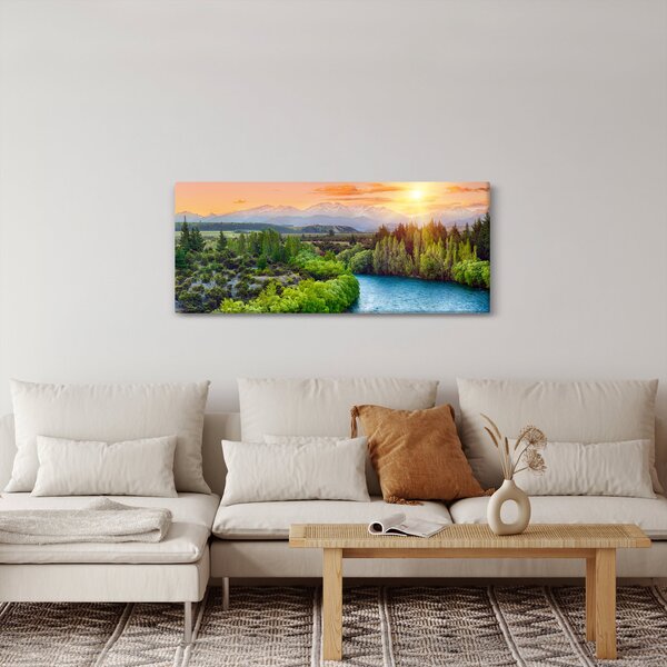 Kép - Erdei hegyvidéki táj (120x50 cm)
