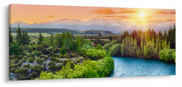 Kép - Erdei hegyvidéki táj (120x50 cm)