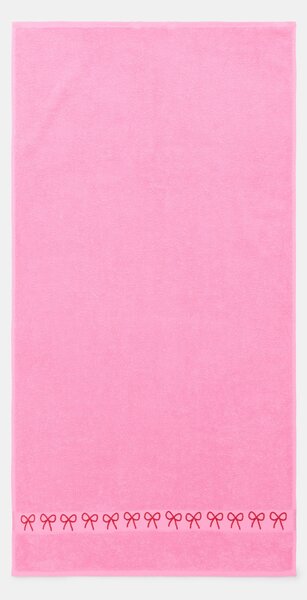 Sinsay - Pamut fürdőlepedő jacquard masnis szegéllyel - élénkpink