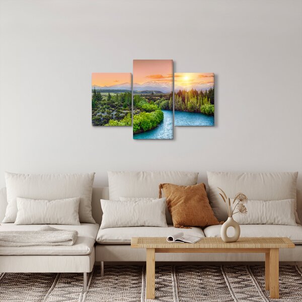 Kép - Erdei hegyvidéki táj (90x60 cm)
