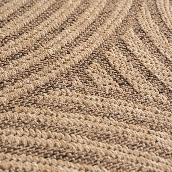 Barna kerek kültéri-beltéri szőnyeg ø 160 cm Timber 1401 – Ayyildiz Carpets