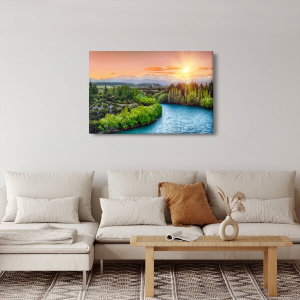 Kép - Erdei hegyvidéki táj (90x60 cm)