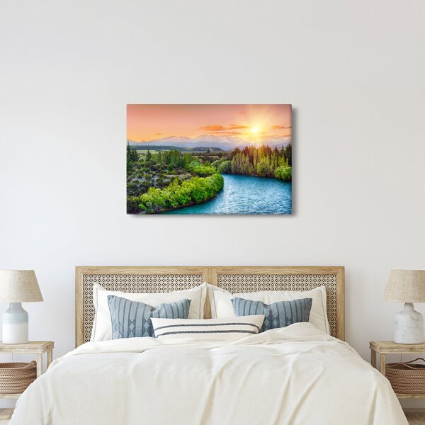 Kép - Erdei hegyvidéki táj (90x60 cm)