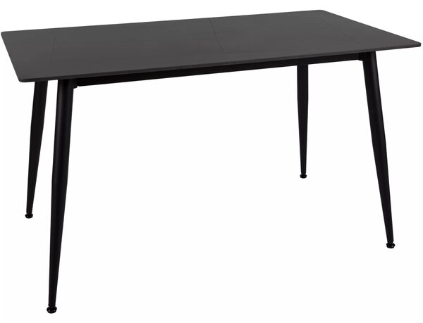 Étkezőasztal RION 130x70 cm kerámia lappal, fekete márvány