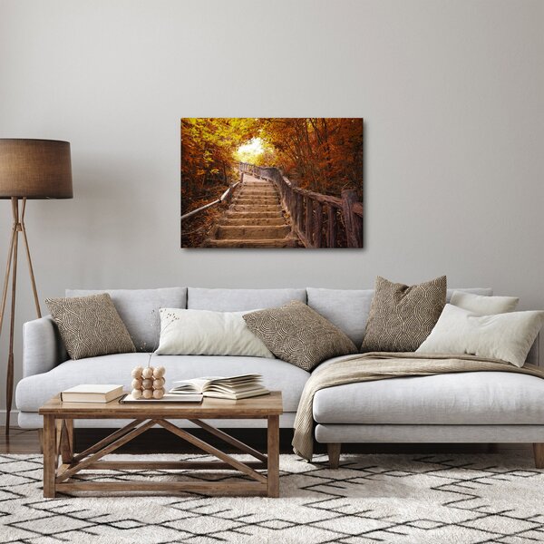 Kép - Lépcsők a természetben ősszel (70x50 cm)