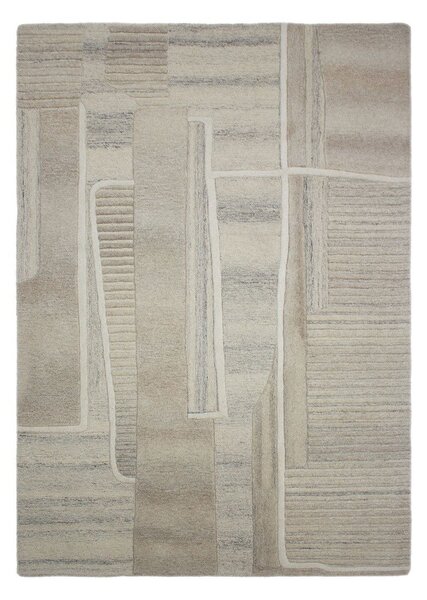 Szürkésbézs kézi szövésű gyapjú szőnyeg 160x230 cm Lira – Flair Rugs
