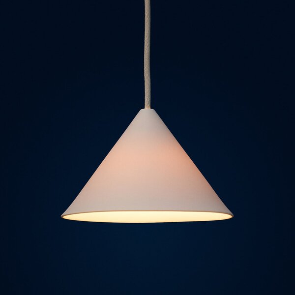 Függőlámpa Moebe, Ceramic Cone, dimmable, Fehér, Nappali, Kerámia, Dizájn