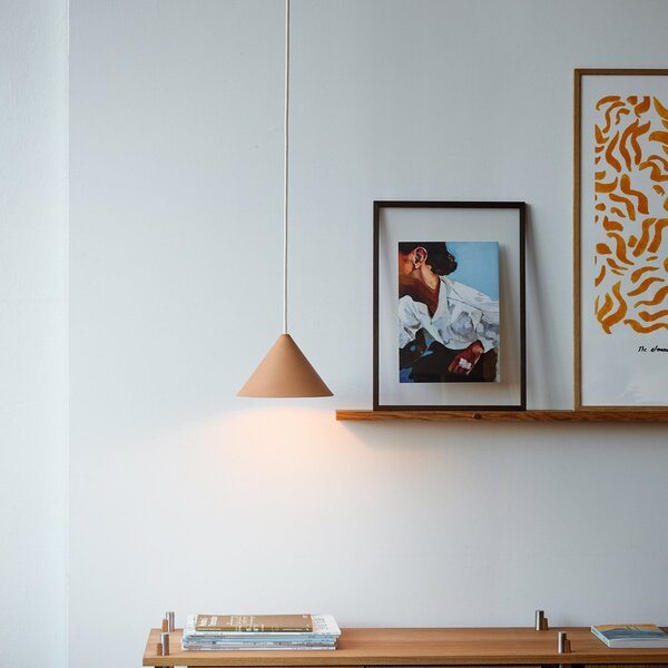 Függőlámpa Moebe, Ceramic Cone, dimmable, Bézs, Nappali, Kerámia, Dizájn