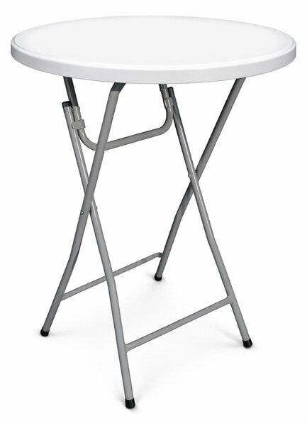 Összecsukható bisztróasztal Ø 80 cm / magasság 110 cm - fehér