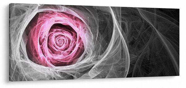 Kép - Absztrakt rózsa, fukszia (120x50 cm)