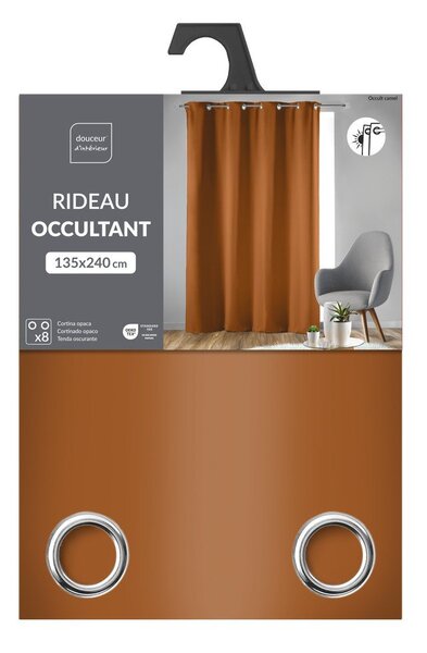 Terrakotta színű sötétítő függöny 135x240 cm Occult – douceur d'intérieur