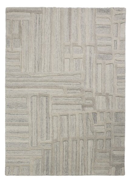 Szürkésbézs kézi szövésű gyapjú szőnyeg 160x230 cm Elva – Flair Rugs