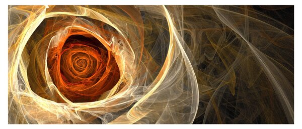 Kép - Absztrakt rózsák tüzes színekben (120x50 cm)