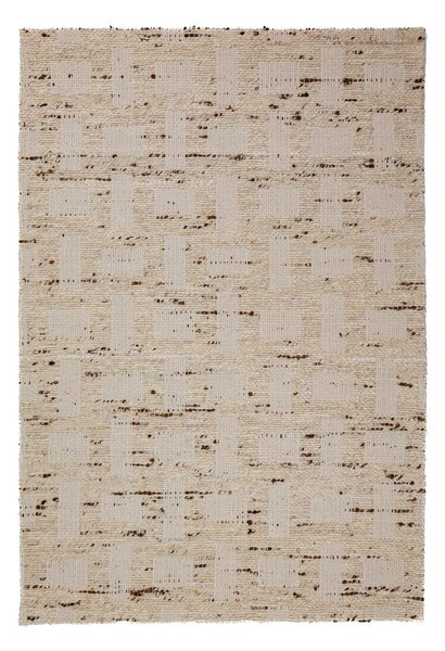 Natúr színű kézi szövésű gyapjúkeverék szőnyeg 140x200 cm Rova Blend – Flair Rugs