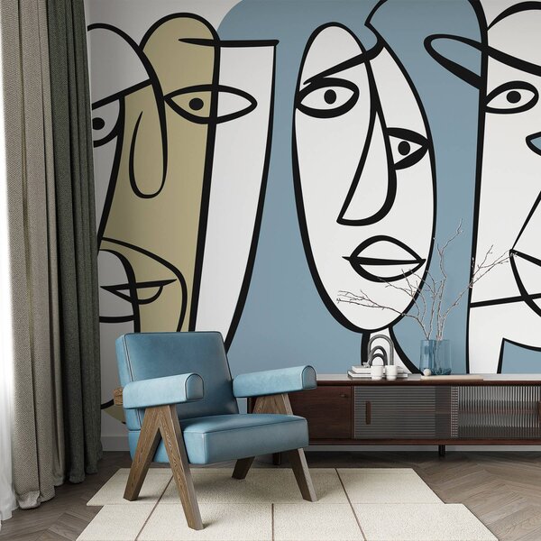 Fotótapéta Absztrakt arcok, Fotótapéta modern, w05504v1 : Uwalls.hu