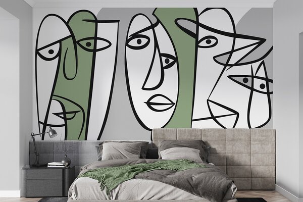 Fotótapéta Absztrakt arcok, Fotótapéta modern, w05504v2 : Uwalls.hu