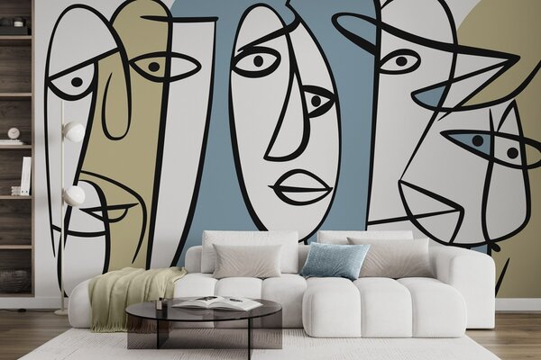 Fotótapéta Absztrakt arcok, Fotótapéta modern, w05504v1 : Uwalls.hu