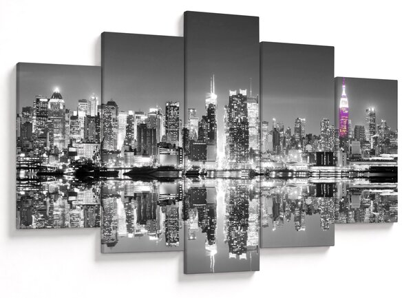 Kép - New York és a lila felhőkarcoló (150x105 cm)