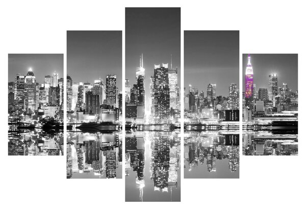 Kép - New York és a lila felhőkarcoló (150x105 cm)