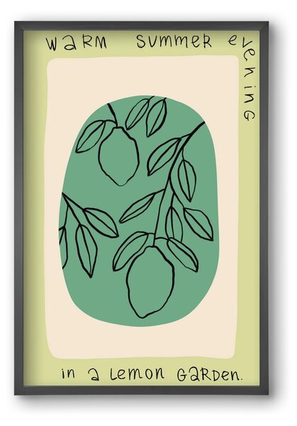 WARM SUMMER EVENING IN A LEMON GARDEN - falikép keretben | artbridge