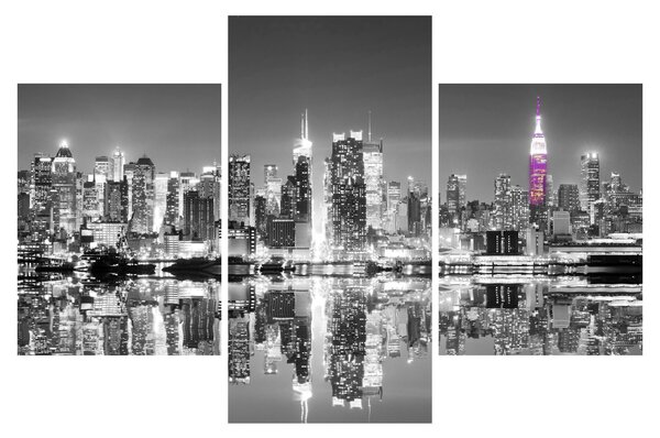 Kép - New York és a lila felhőkarcoló (90x60 cm)