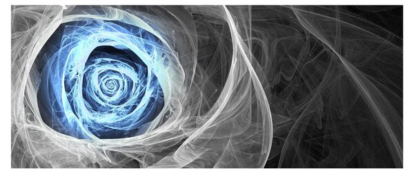 Kép - Absztrakt rózsa kék (120x50 cm)