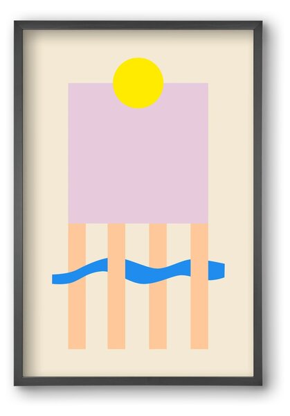 YELLOW AND LILAC - falikép keretben | artbridge