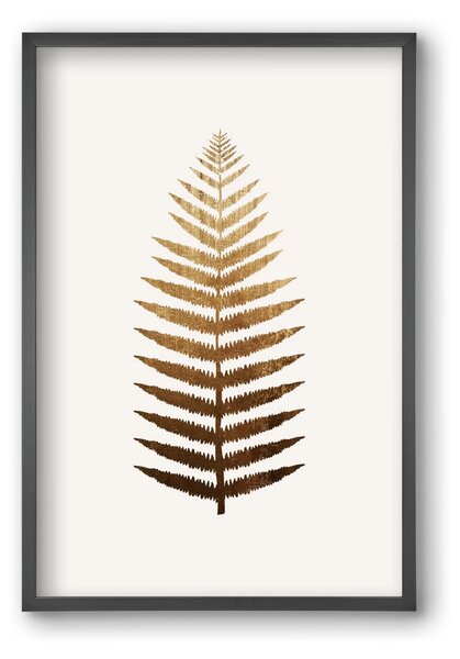 Golden leaf - falikép keretben | artbridge