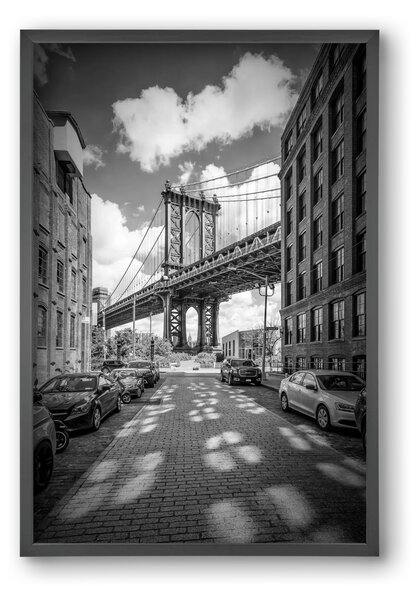 NEW YORK CITY Manhattan Bridge - falikép keretben | artbridge