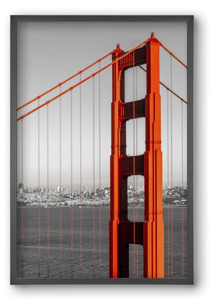 SAN FRANCISCO Golden Gate Bridge | color pop - falikép keretben | artbridge